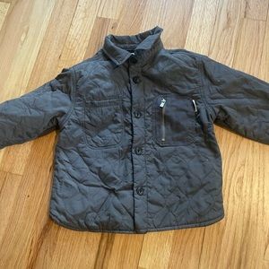 Zara quilted coat dark grey size 2-3